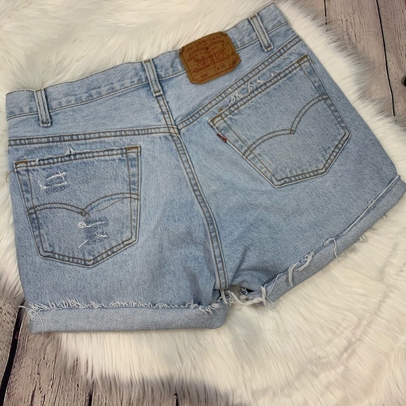 Vintage Distressed High Waisted 501 Button Fly - Picture 3 of 8